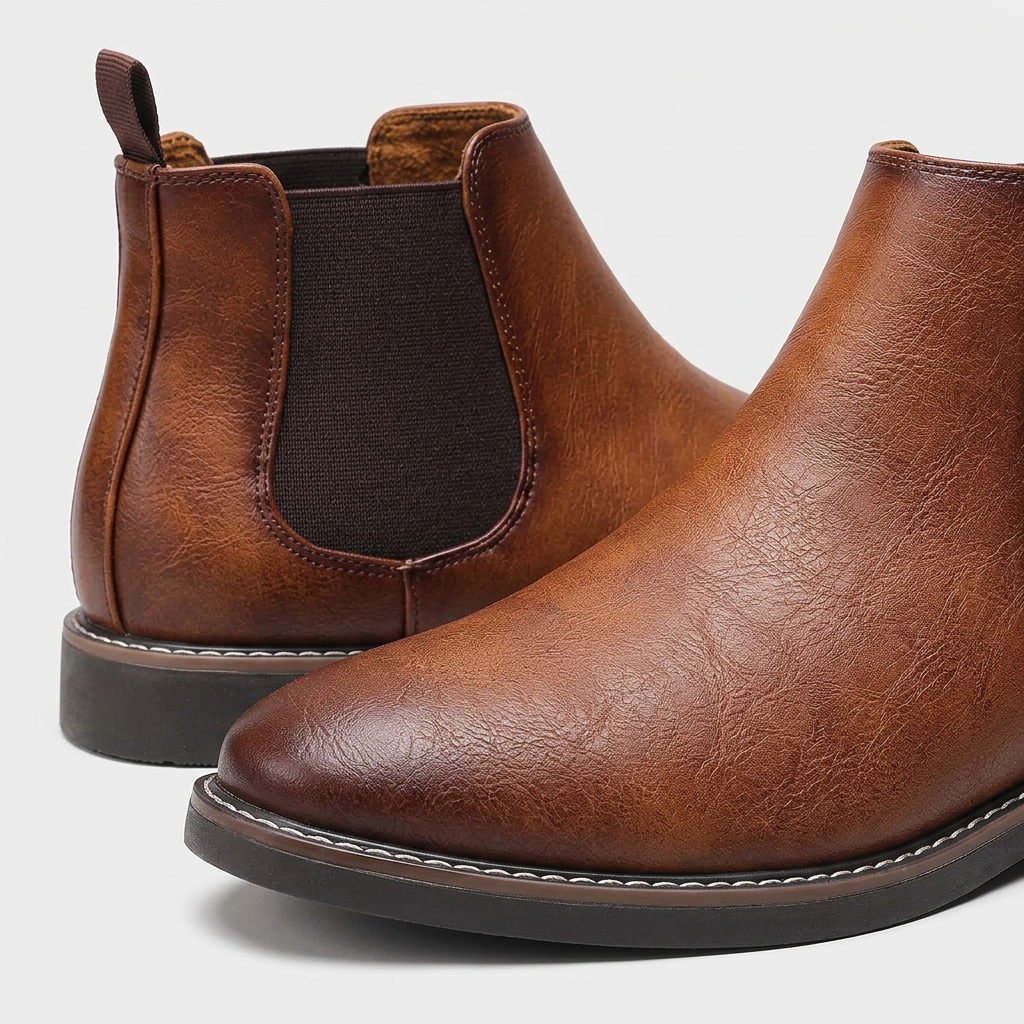 Bottines Chelsea Imperméables Empiècements Élastiques pour Homme