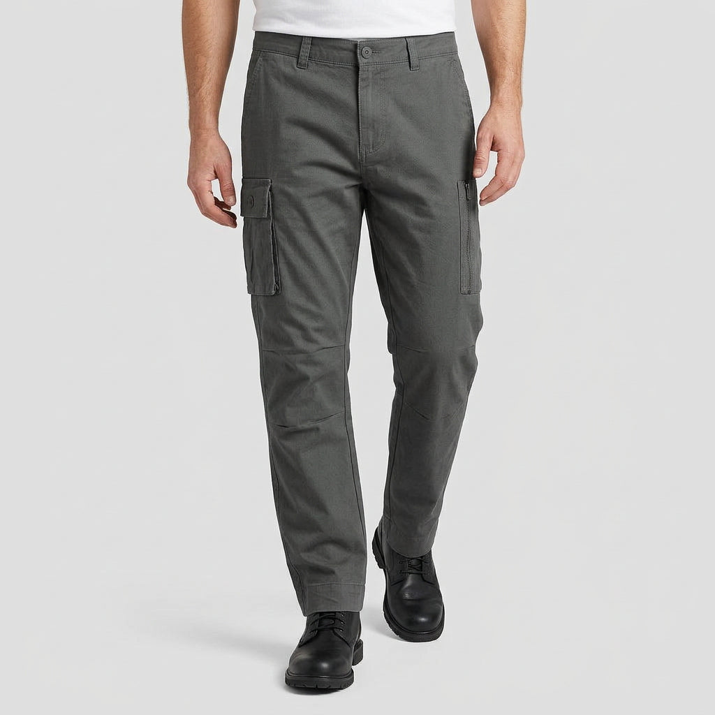 Pantalon Cargo Taille Élastiquée Poches Multiples pour Homme
