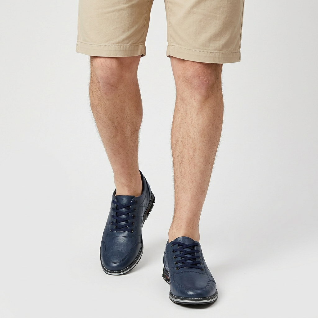 Chaussures Casual à Lacets Détails Matelassés Semelle Sport pour Homme