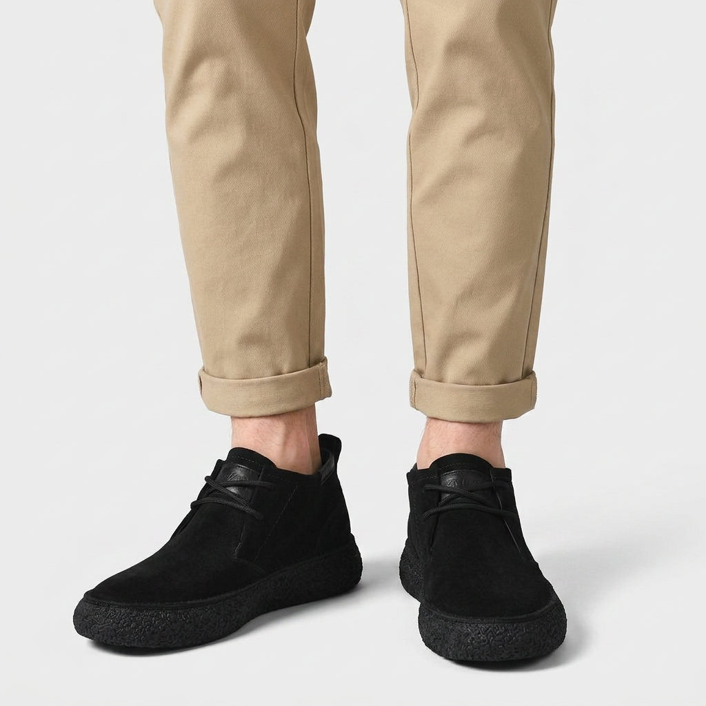 Mocassins Mi-Hauts à Lacets Semelle Texturée Tige Structurée pour Femme