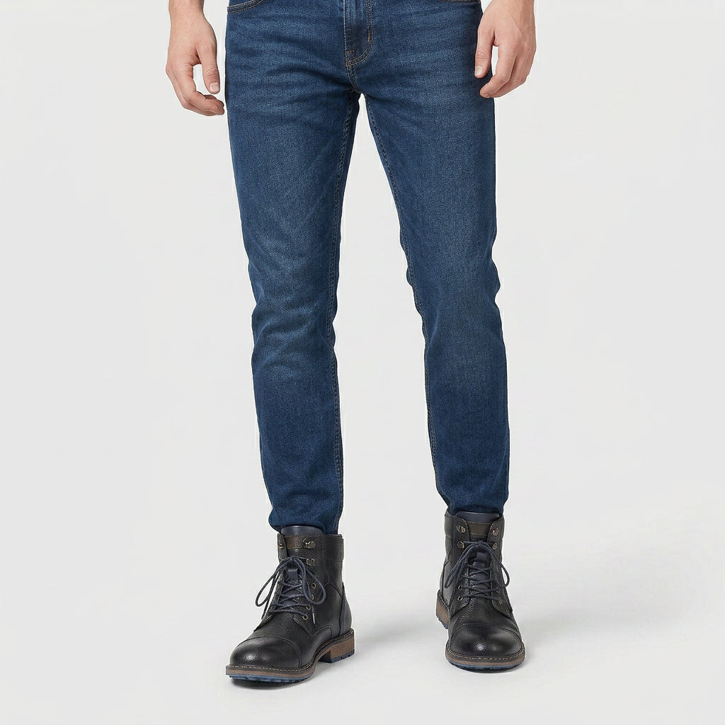 Bottines Cuir Lacées Style Vintage pour Homme