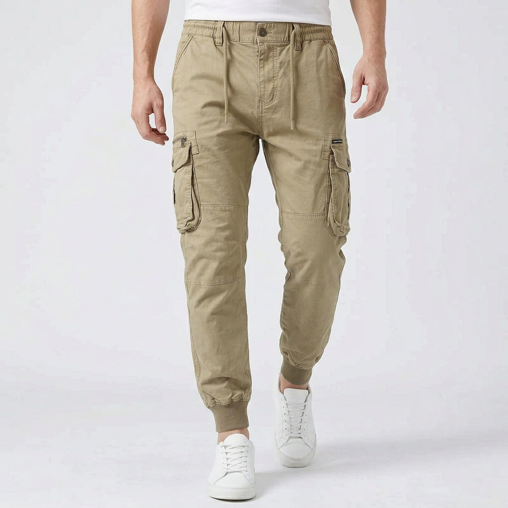 Pantalon Jogger Cargo Taille Élastiquée pour Homme