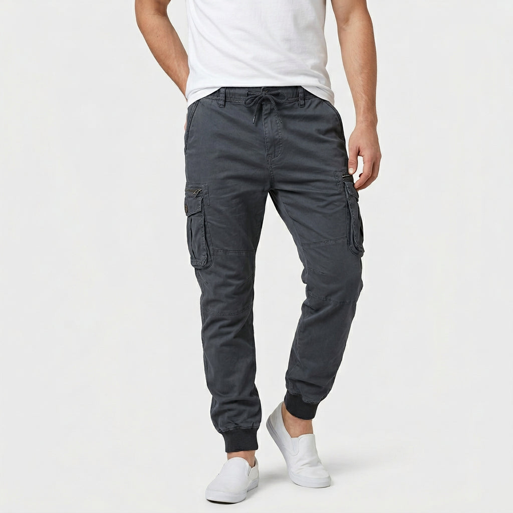 Pantalon Jogger Cargo Taille Élastiquée pour Homme