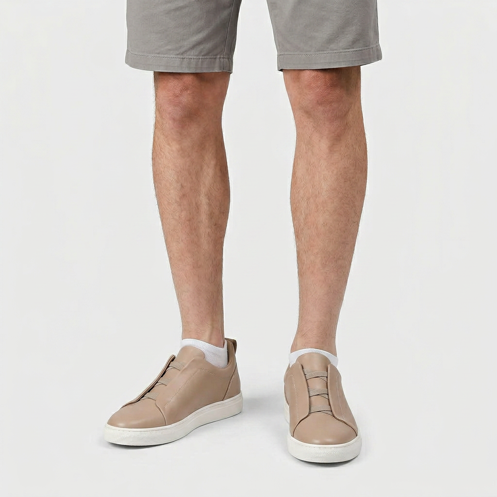 Sneakers Cuir Casual Confort pour Homme