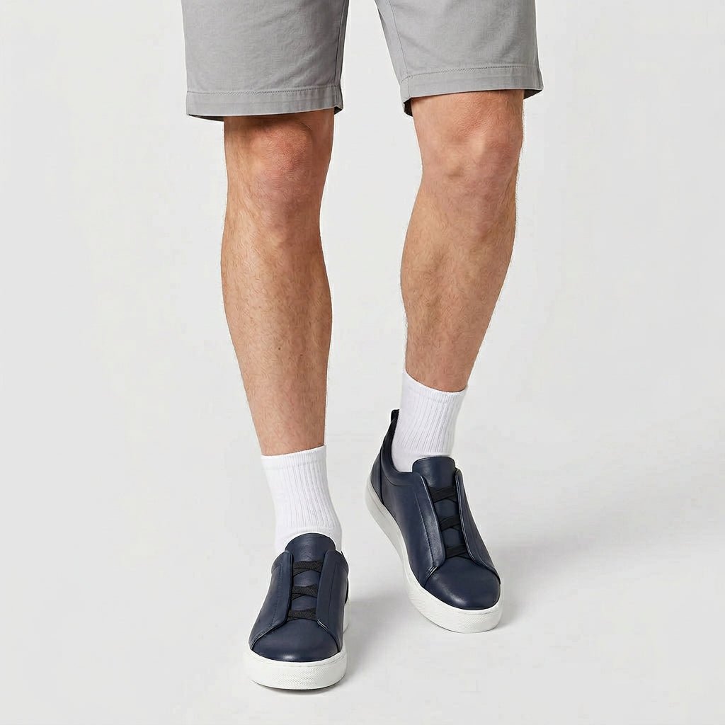 Sneakers Cuir Casual Confort pour Homme