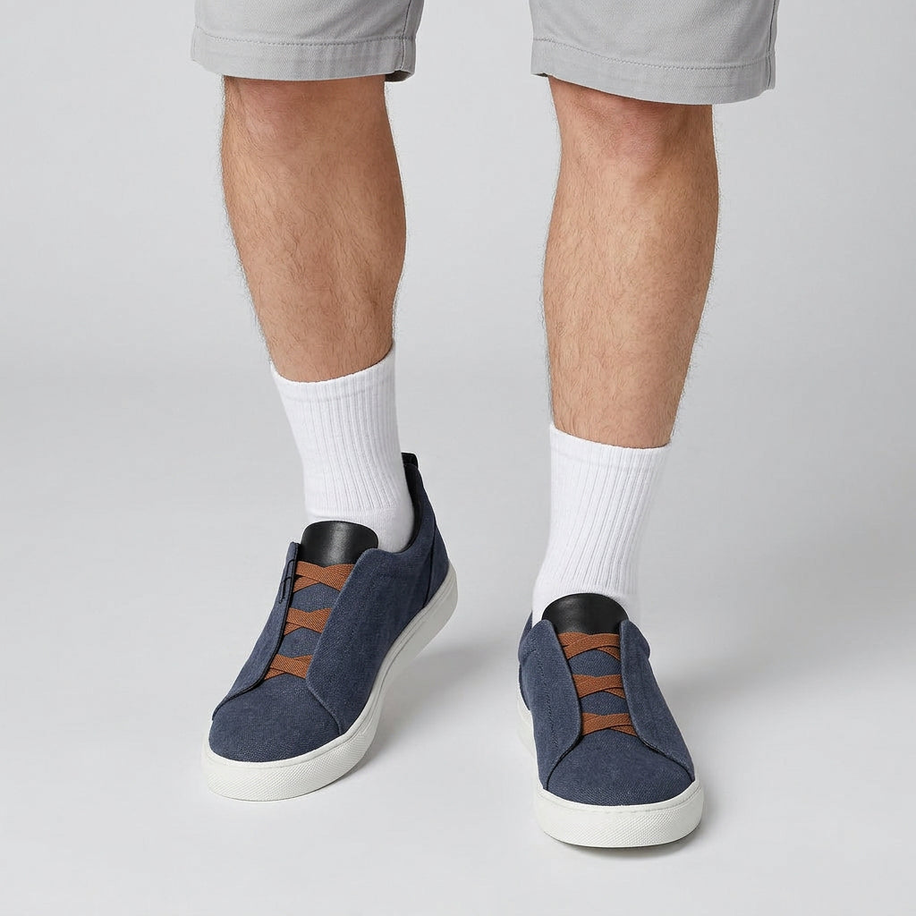 Sneakers Cuir Casual Confort pour Homme