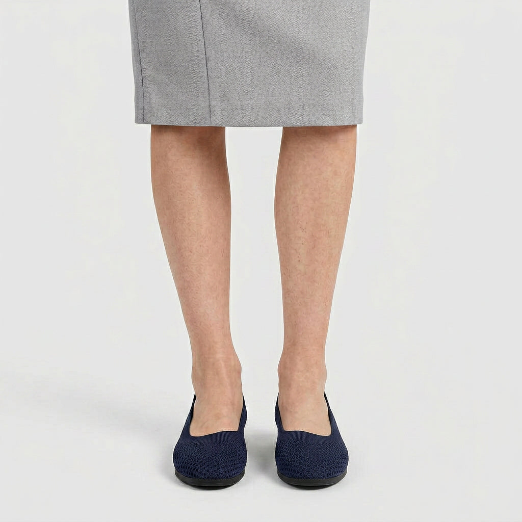 Ballerines Mesh Bout Rond Tricot Respirant pour Femme