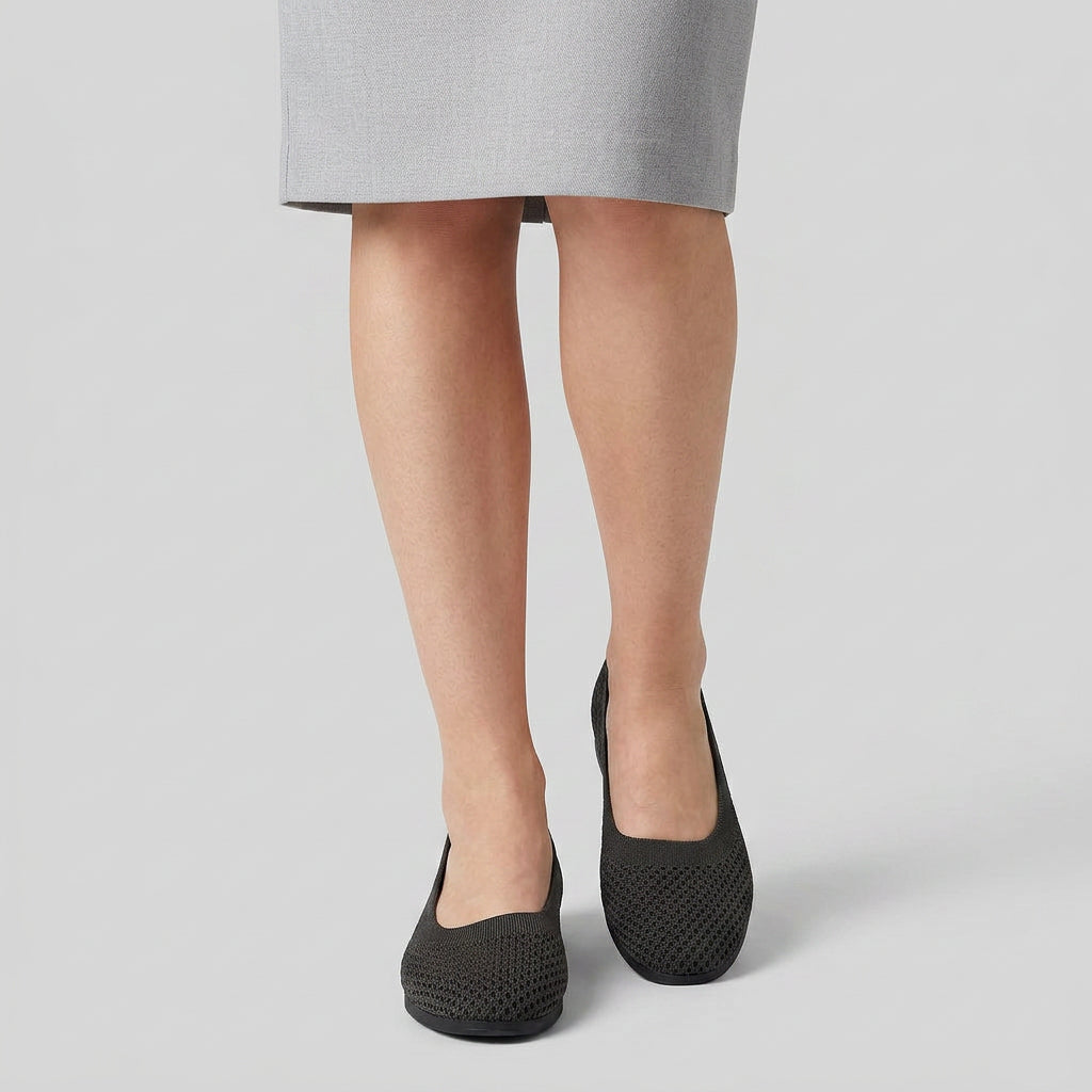 Ballerines Mesh Bout Rond Tricot Respirant pour Femme