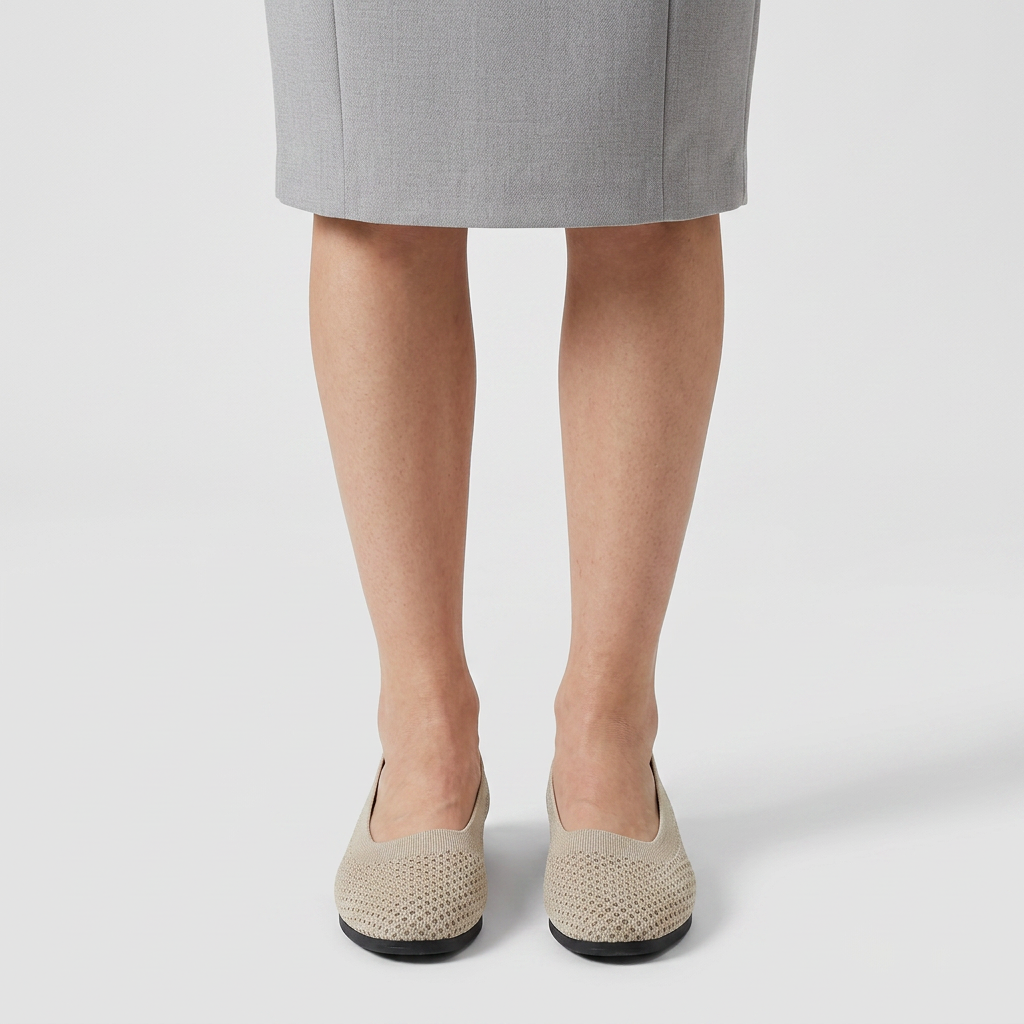 Ballerines Mesh Bout Rond Tricot Respirant pour Femme