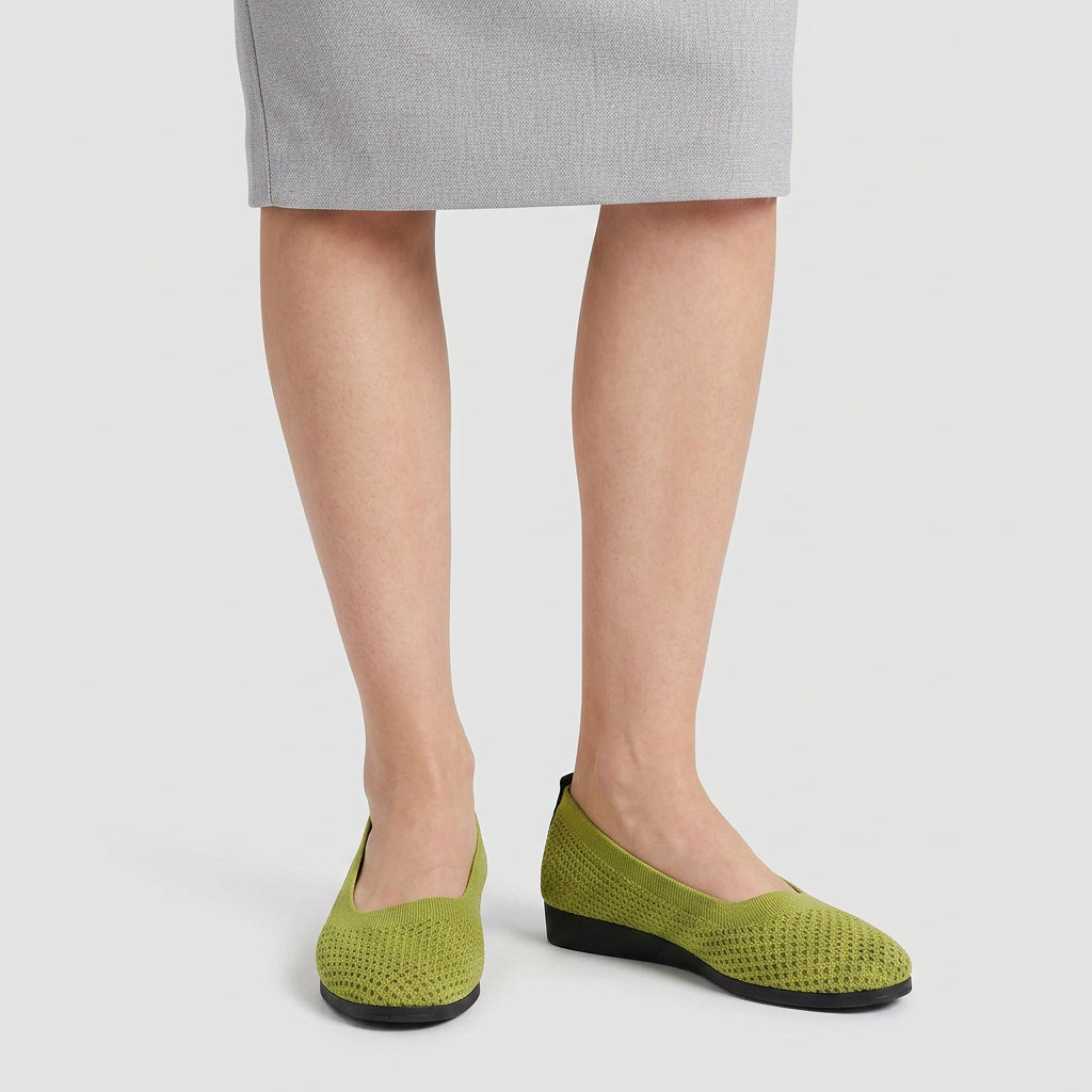 Ballerines Mesh Bout Rond Tricot Respirant pour Femme