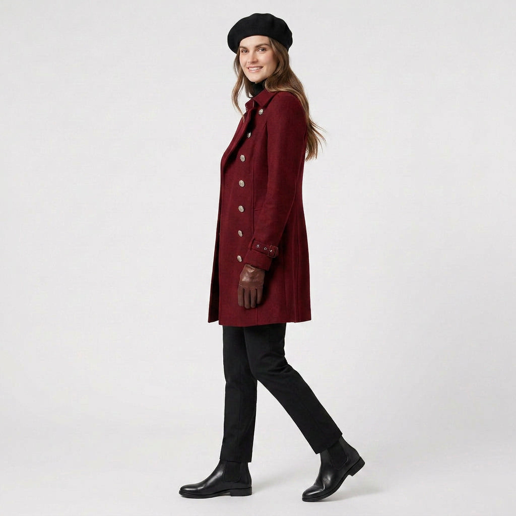 Trenchcoat Long Élégant Coupe Classique pour Femme
