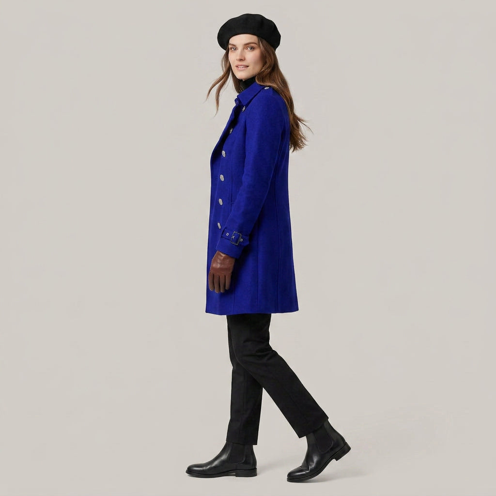 Trenchcoat Long Élégant Coupe Classique pour Femme