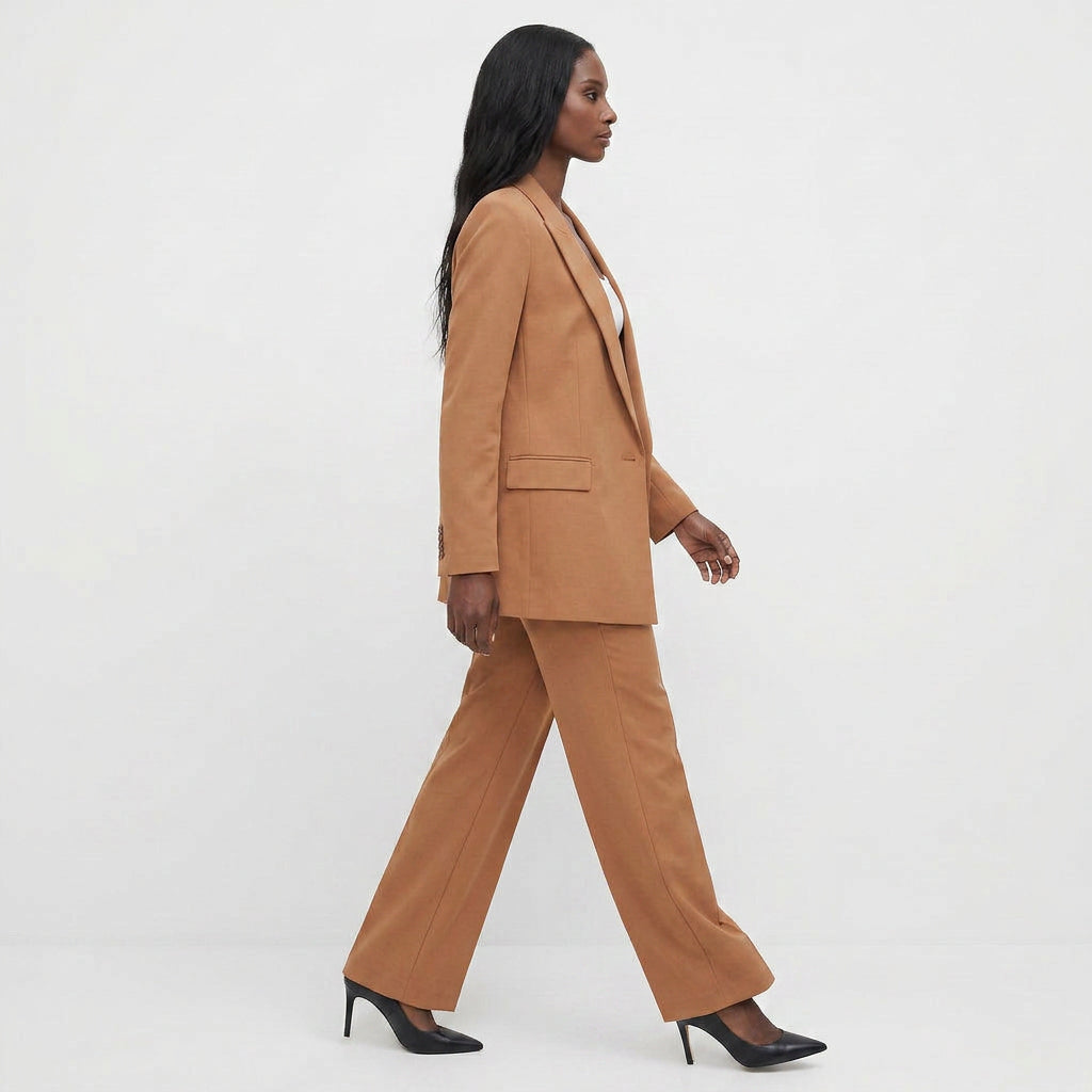 Costume Blazer Deux Pièces Coupe Structurée pour Femme