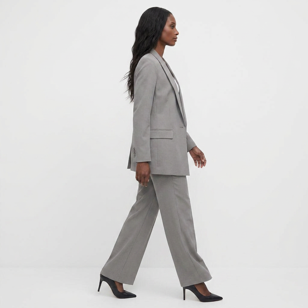 Costume Blazer Deux Pièces Coupe Structurée pour Femme
