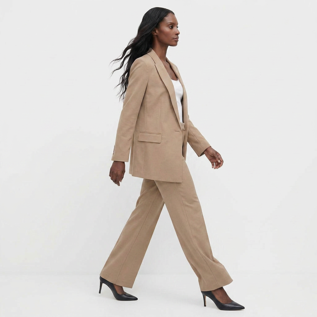 Costume Blazer Deux Pièces Coupe Structurée pour Femme