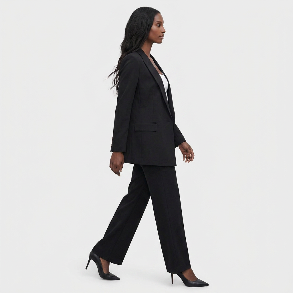 Costume Blazer Deux Pièces Coupe Structurée pour Femme