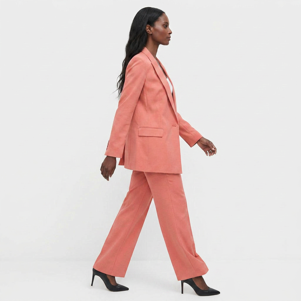 Costume Blazer Deux Pièces Coupe Structurée pour Femme