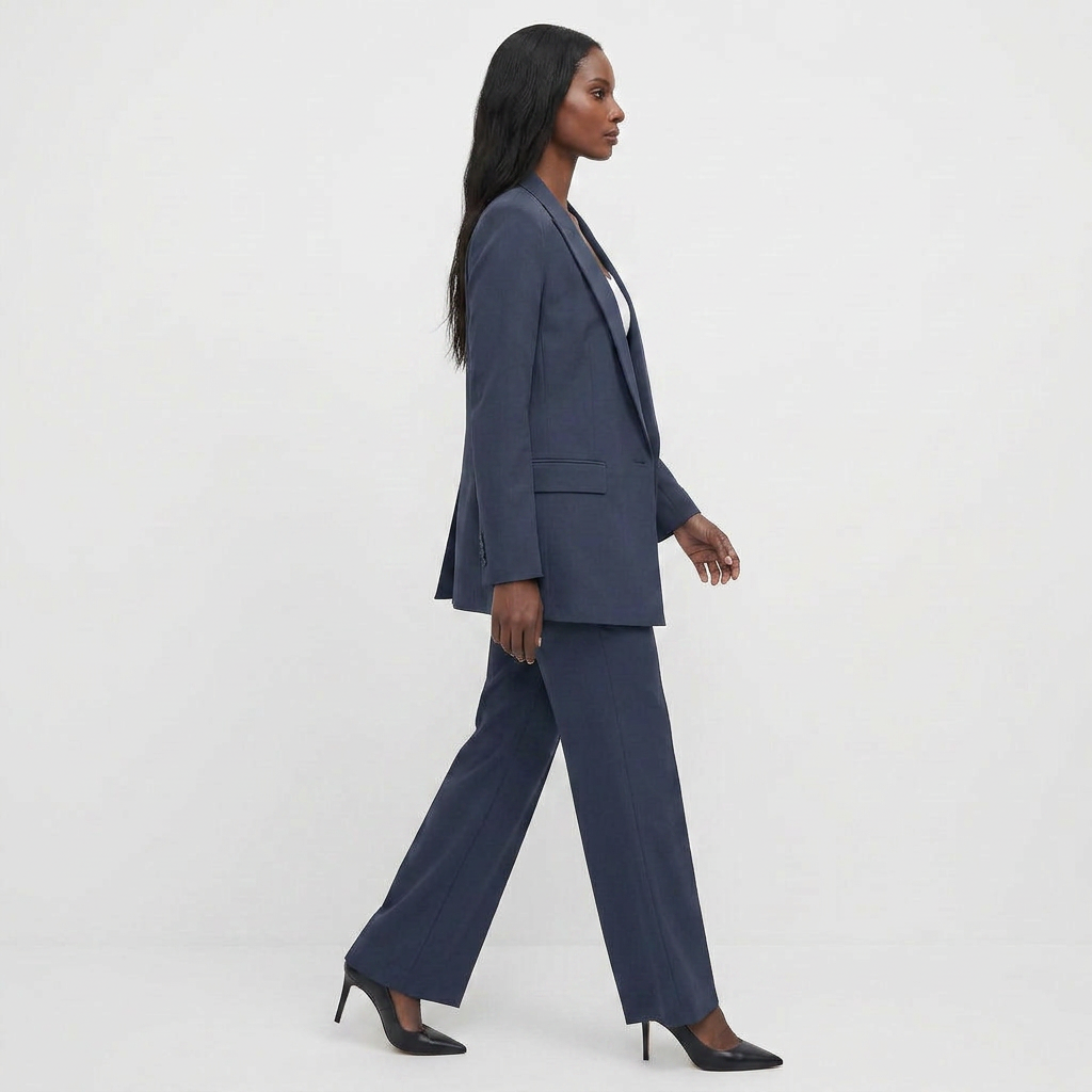 Costume Blazer Deux Pièces Coupe Structurée pour Femme