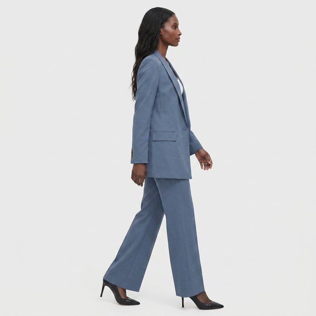 Costume Blazer Deux Pièces Coupe Structurée pour Femme