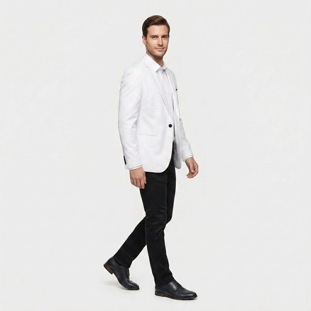 Blazer Élégant Coupe Moderne Épaules Structurées pour Homme