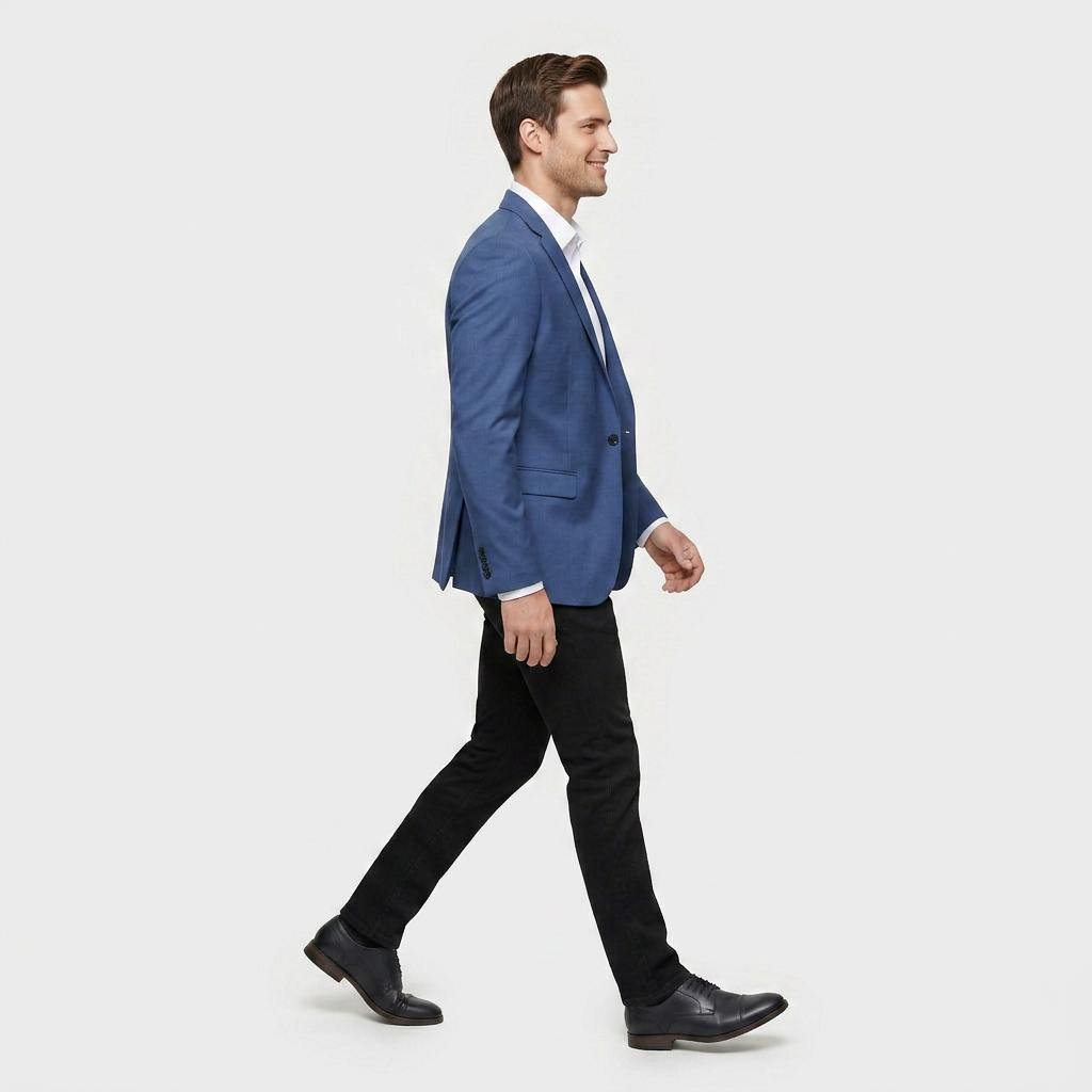 Blazer Élégant Coupe Moderne Épaules Structurées pour Homme