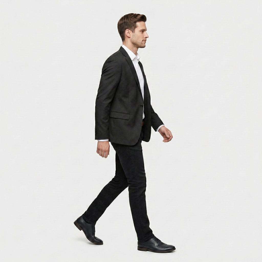 Blazer Élégant Coupe Moderne Épaules Structurées pour Homme