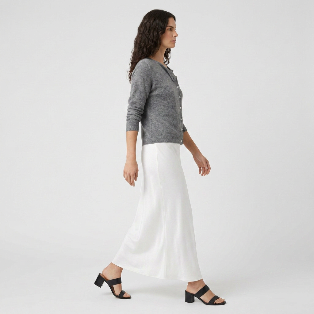 Pull Col V Boutonné Maille Fine pour Femme