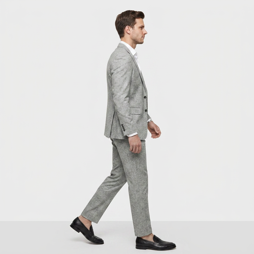 Ensemble Tailleur Blazer Croisé Pantalon Slim pour Homme