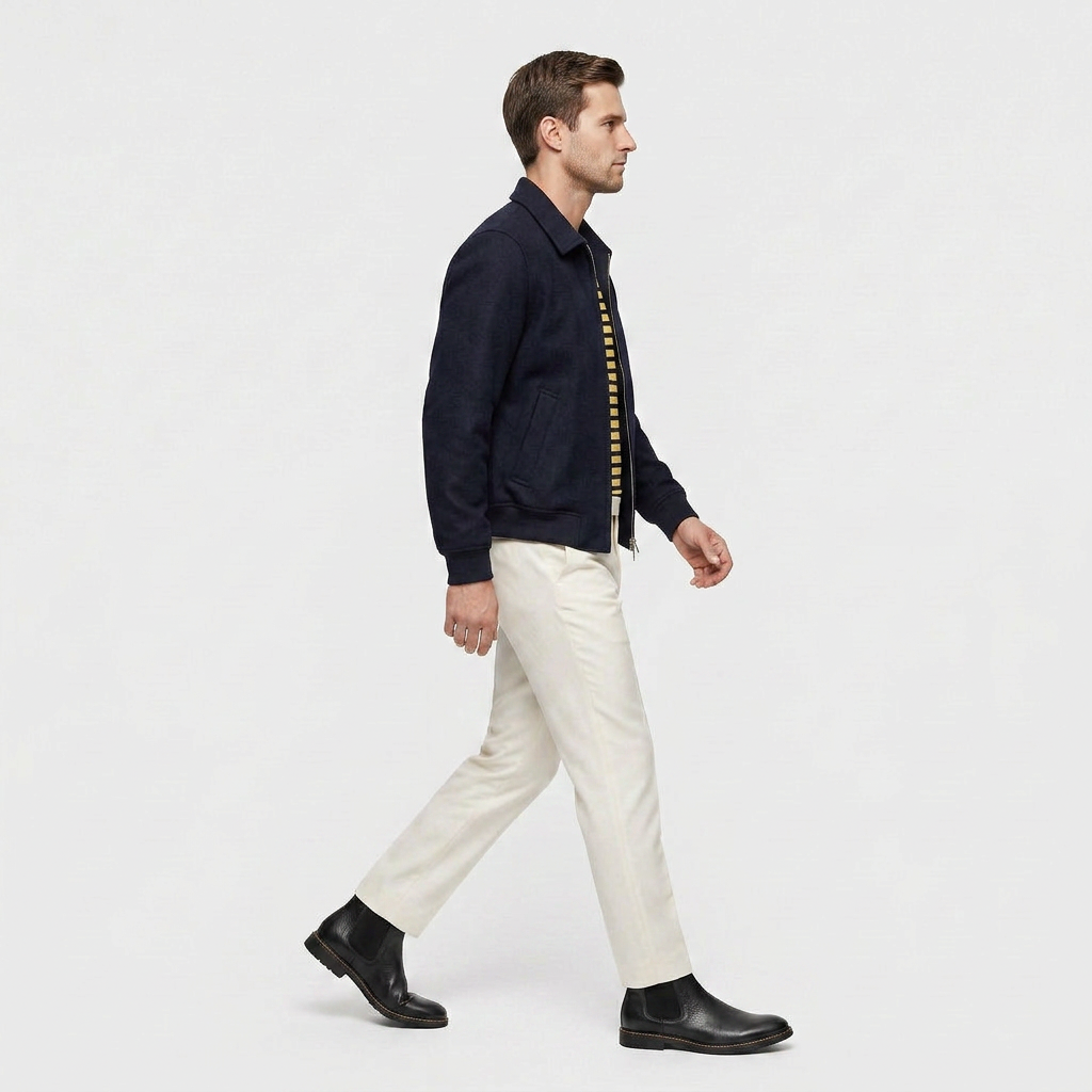 Bottines Chelsea Imperméables Empiècements Élastiques pour Homme