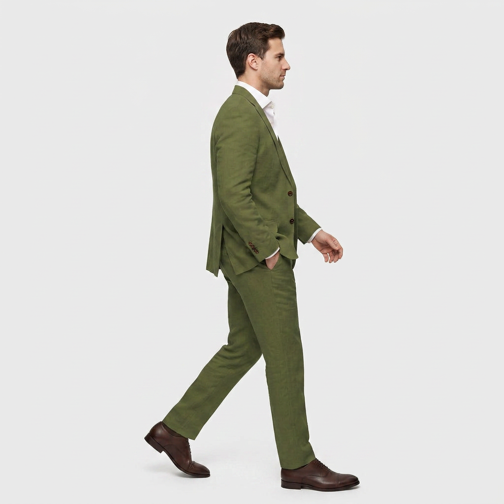 Ensemble Tailleur Trois Pièces Blazer Croisé pour Homme