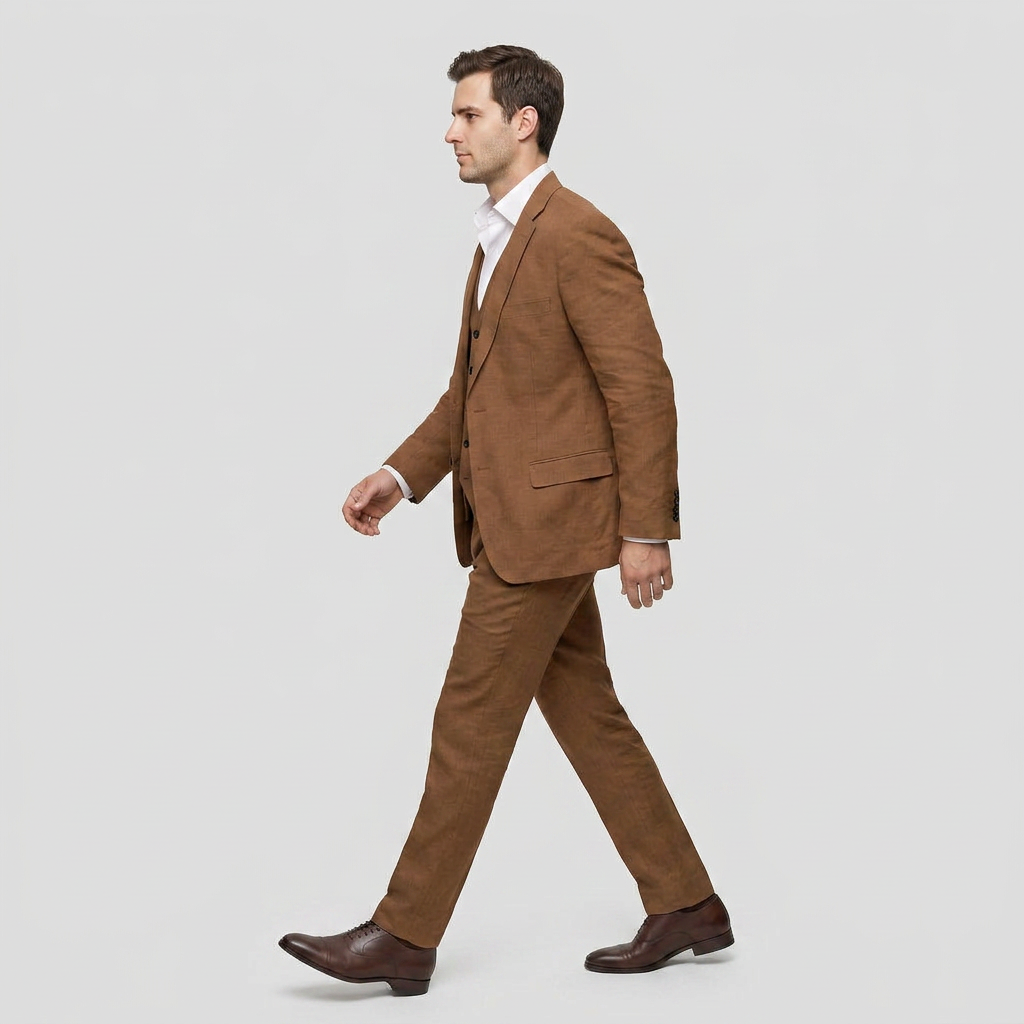 Ensemble Tailleur Trois Pièces Blazer Croisé pour Homme