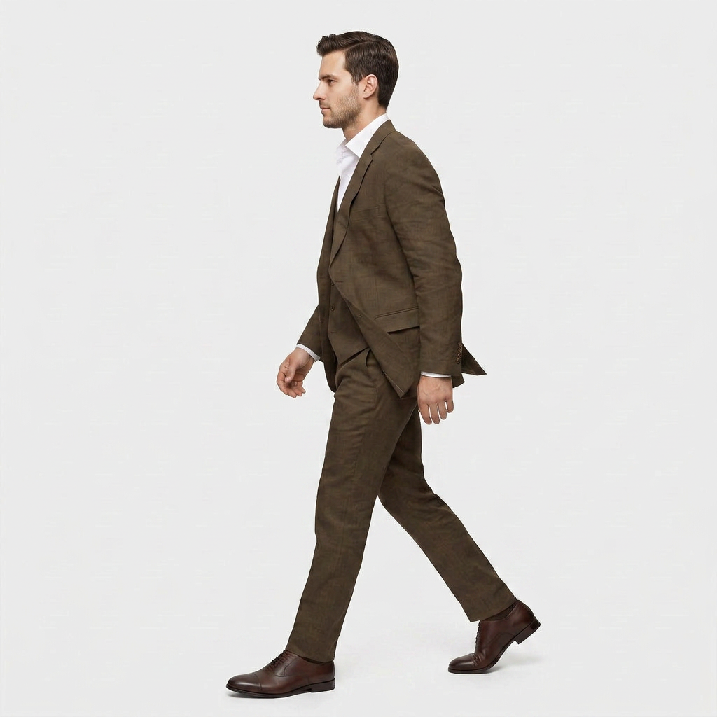 Ensemble Tailleur Trois Pièces Blazer Croisé pour Homme