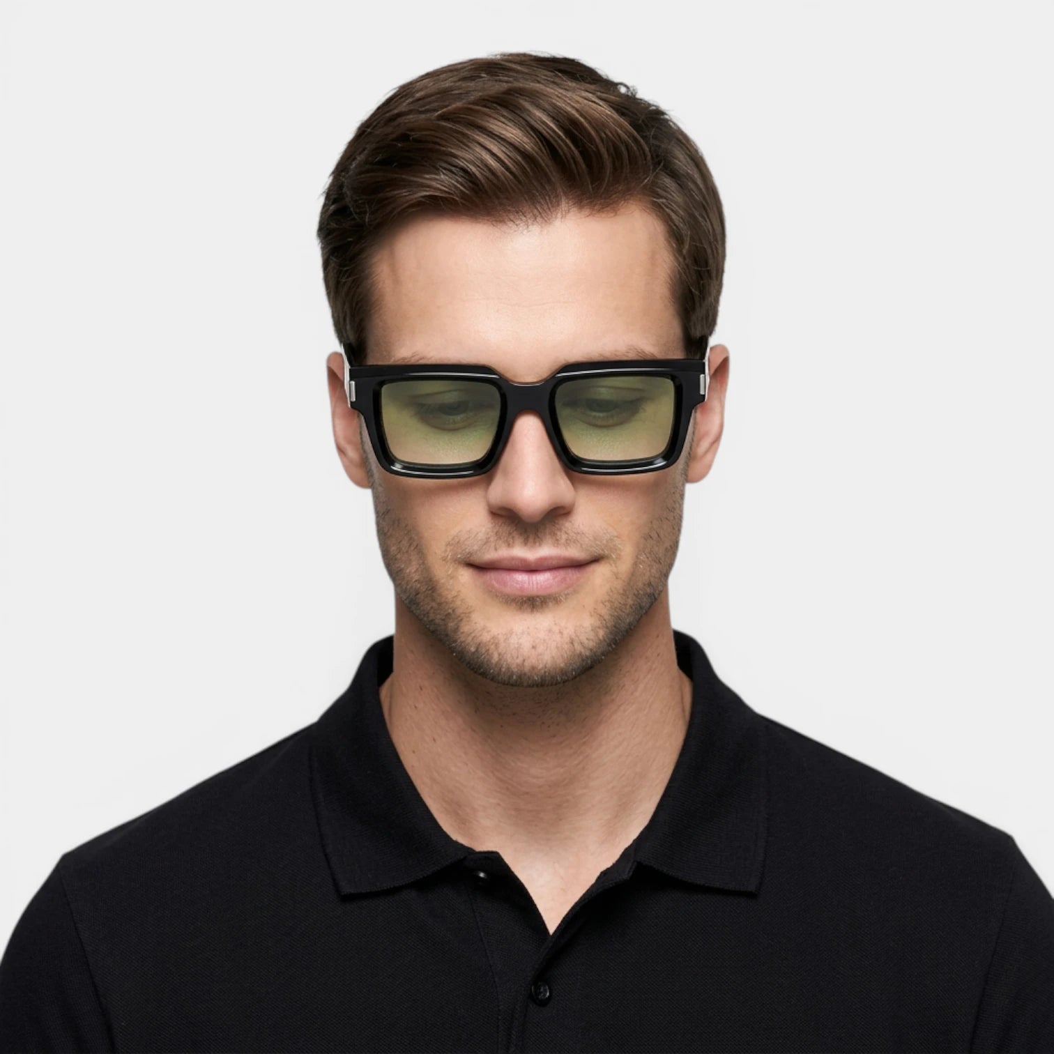 Lunettes Carrées Verres Dégradés Coupe Moderne pour Homme