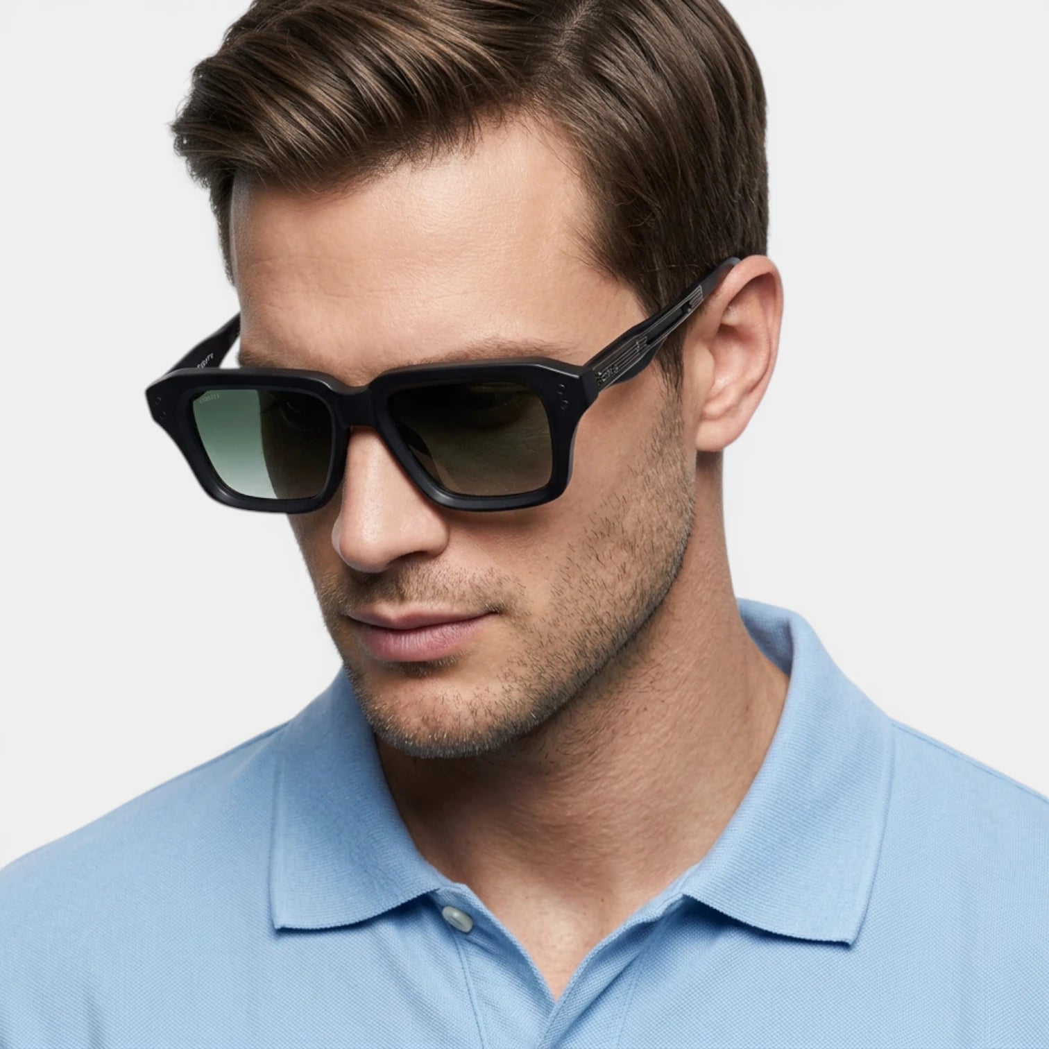 Lunettes Carrées Monture Épaisse Écaille pour Homme