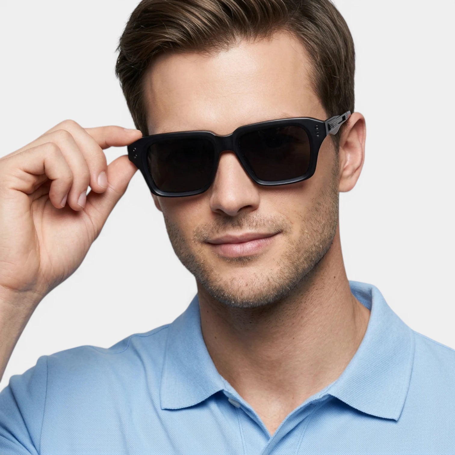 Lunettes Carrées Monture Épaisse Écaille pour Homme