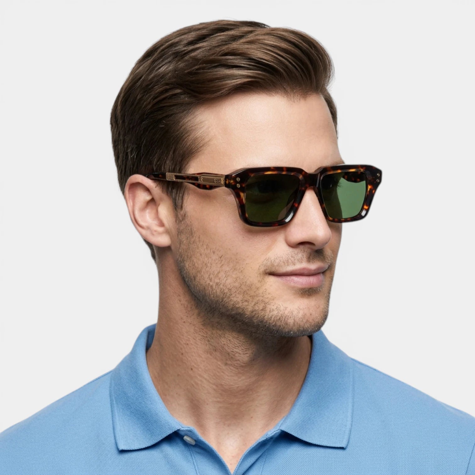 Lunettes Carrées Monture Épaisse Écaille pour Homme