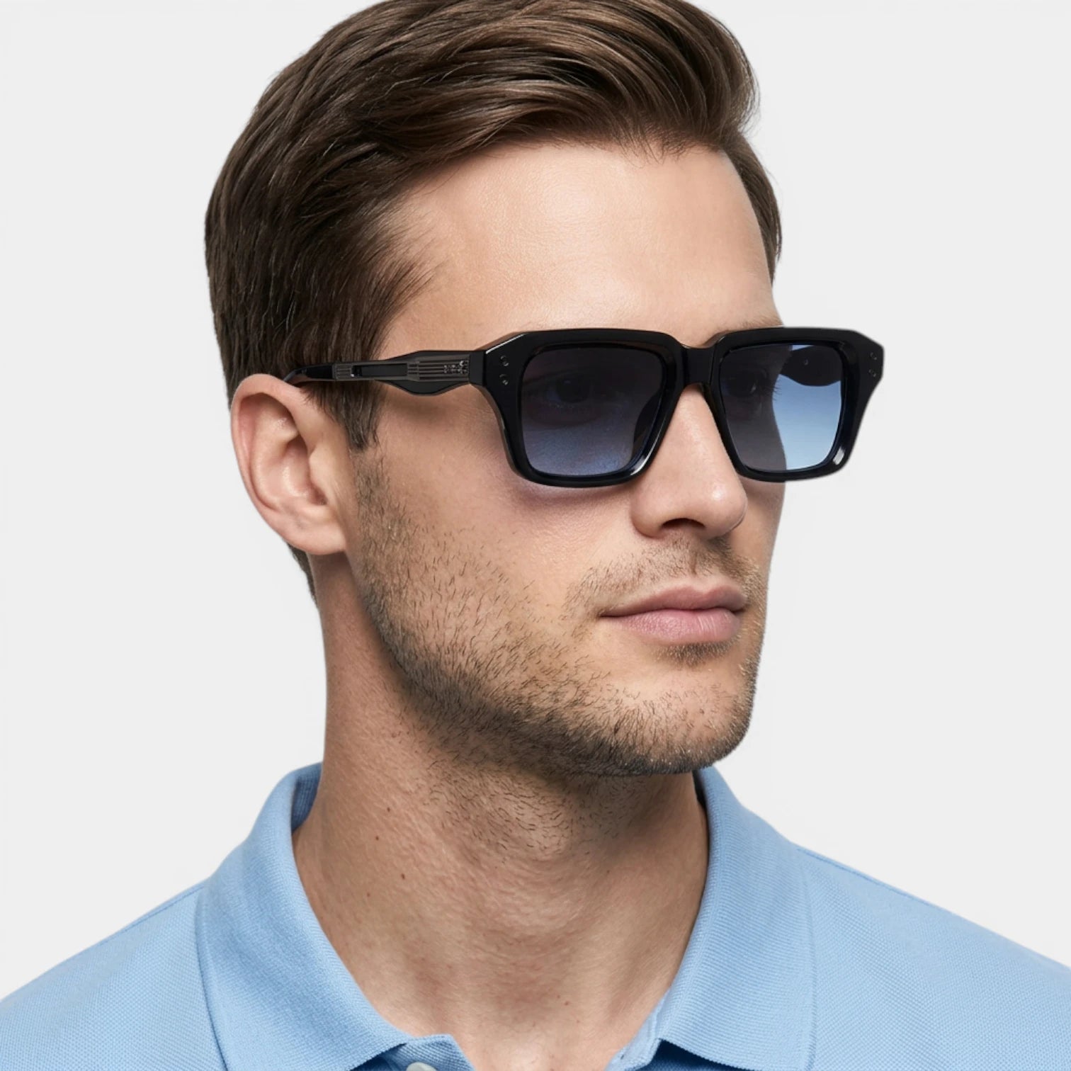 Lunettes Carrées Monture Épaisse Écaille pour Homme