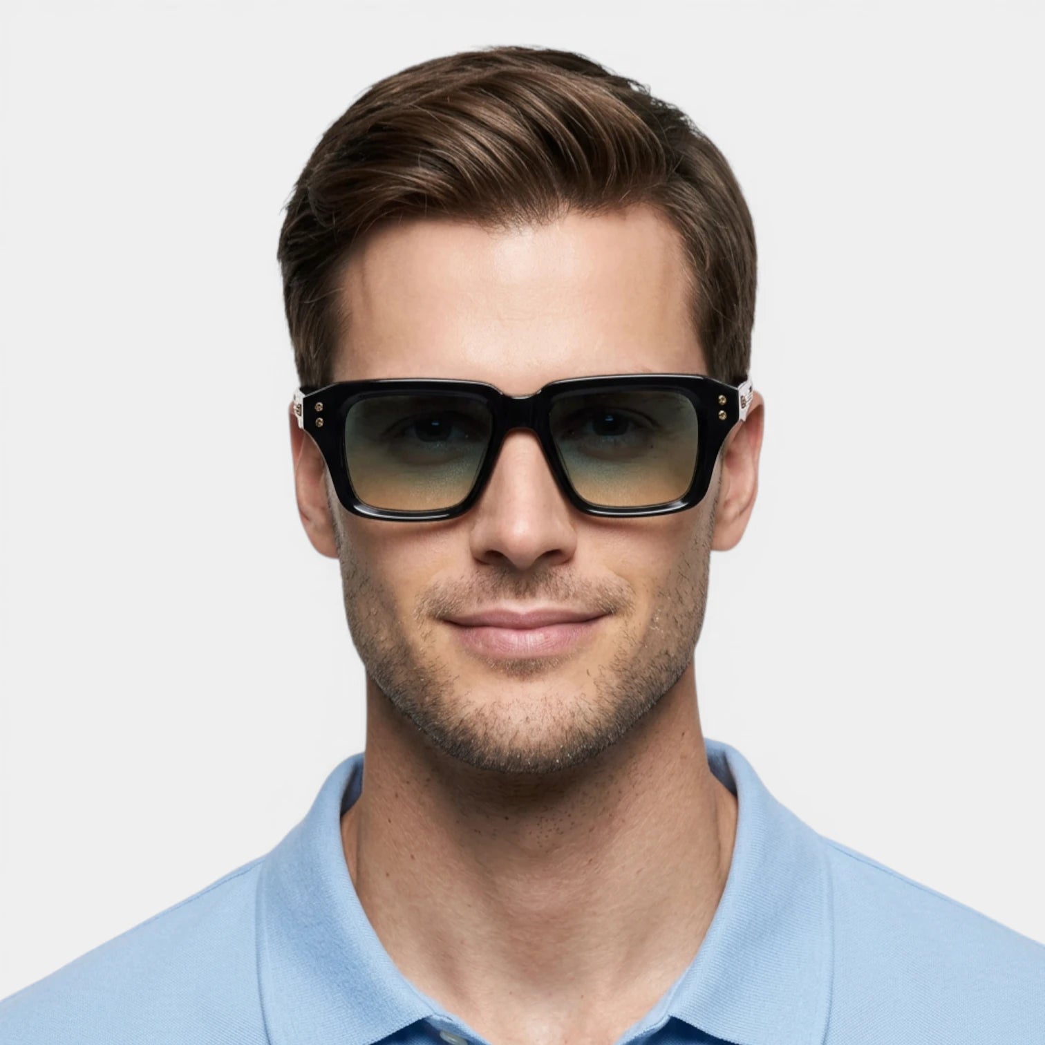 Lunettes Carrées Monture Épaisse Écaille pour Homme