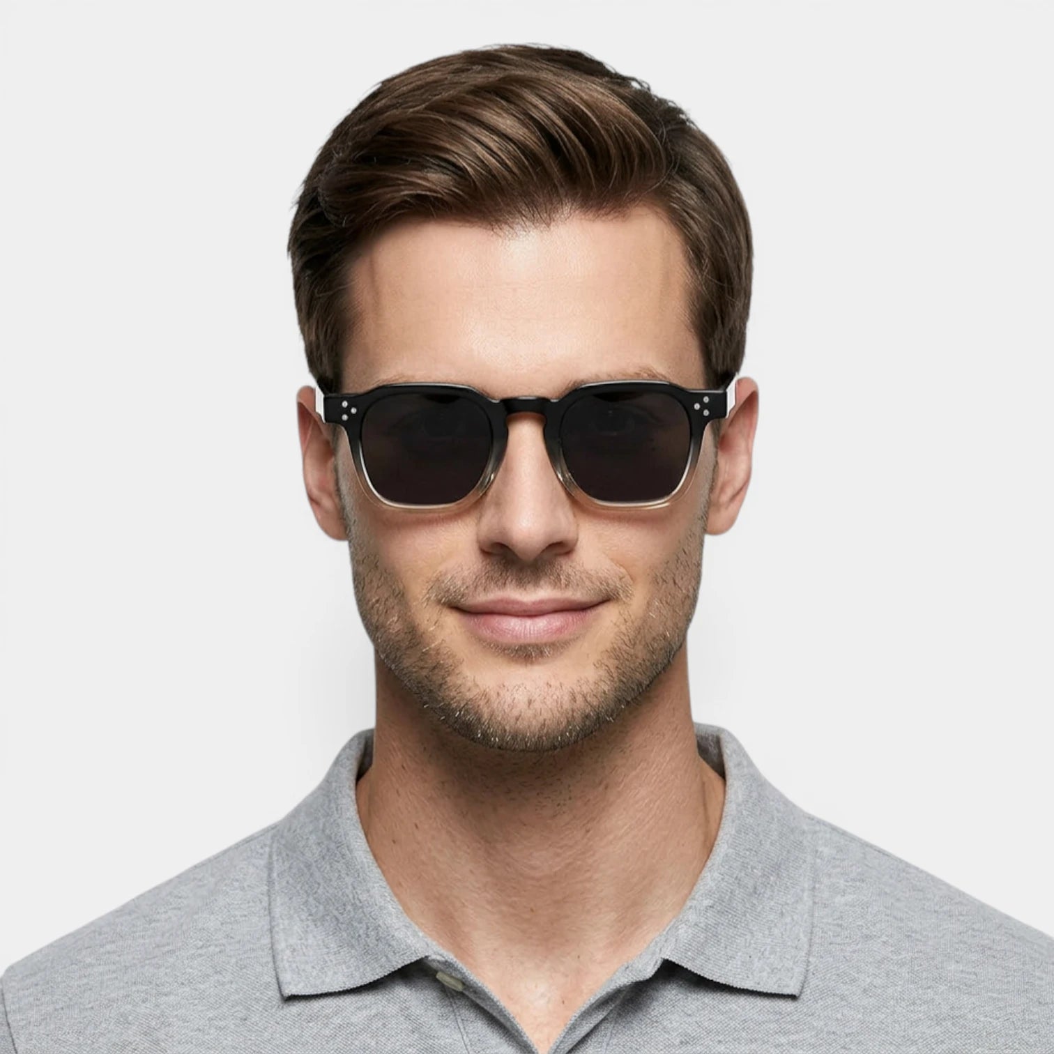 Lunettes Carrées Monture Épaisse Verres Teintés pour Homme