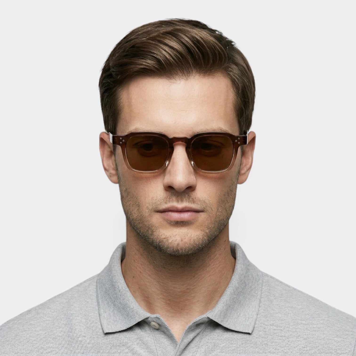 Lunettes Carrées Monture Épaisse Verres Teintés pour Homme