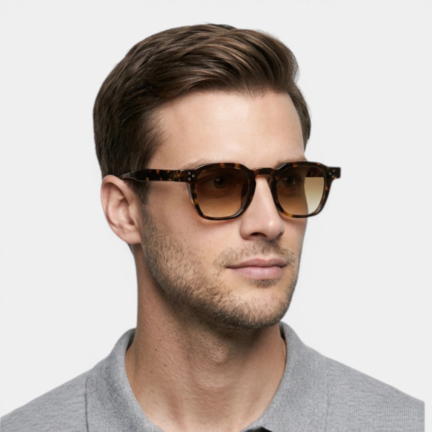 Lunettes Carrées Monture Épaisse Verres Teintés pour Homme