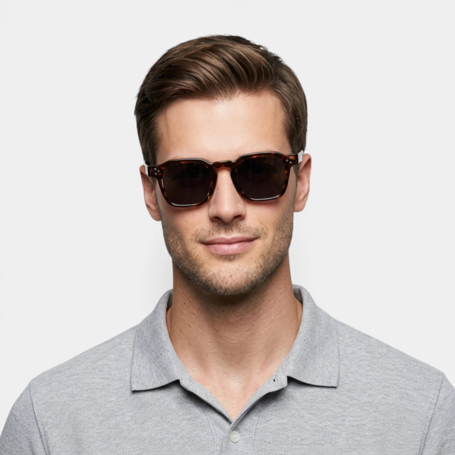 Lunettes Carrées Monture Épaisse Verres Teintés pour Homme
