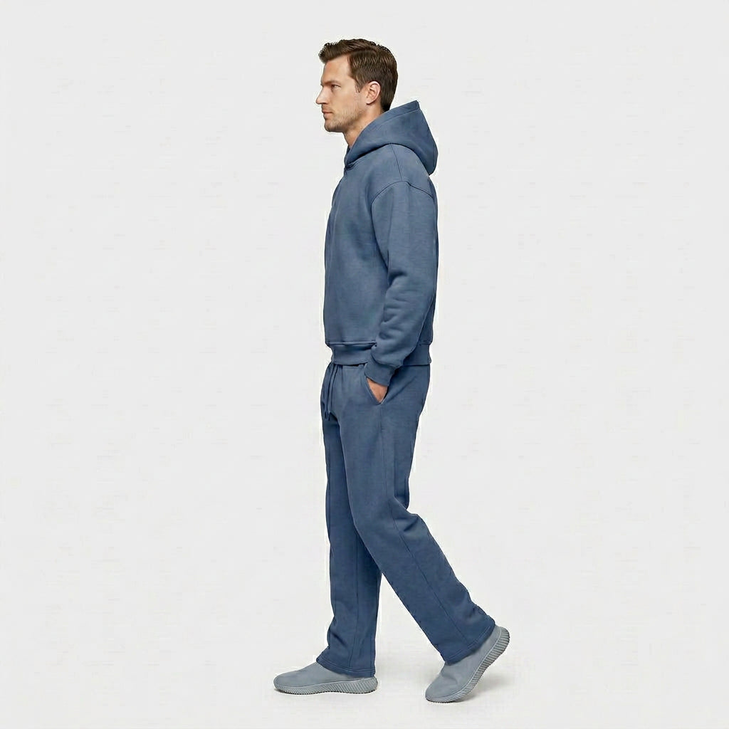 Ensemble Sweat à Capuche Minimaliste Coupe Décontractée pour Homme