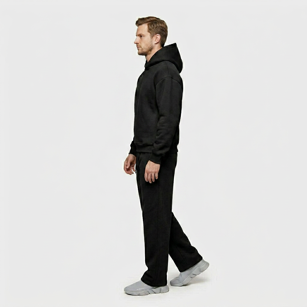 Ensemble Sweat à Capuche Minimaliste Coupe Décontractée pour Homme