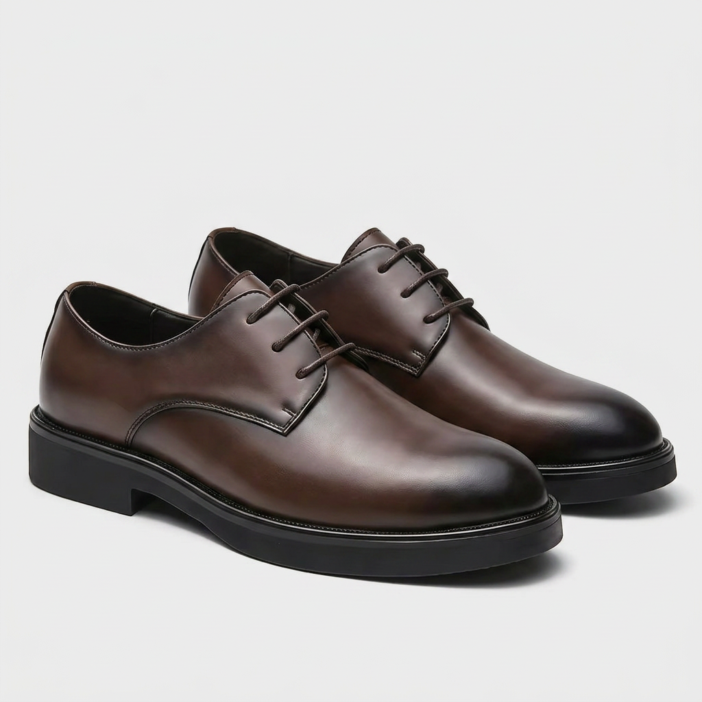 Chaussures de Ville en Cuir Pleine Fleur Couture Blake Bout Rond pour Homme