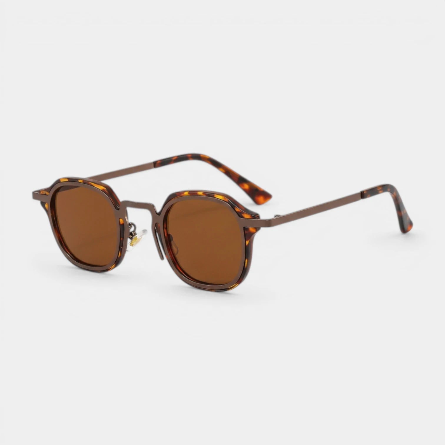 Lunettes Rondes Pont Métallique Verres Dégradés pour Homme