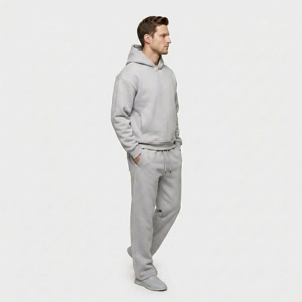 Ensemble Sweat à Capuche Minimaliste Coupe Décontractée pour Homme