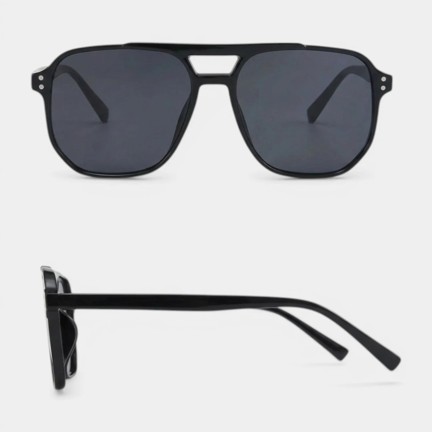 Lunettes Carrées Double Pont Verres Teintés pour Homme