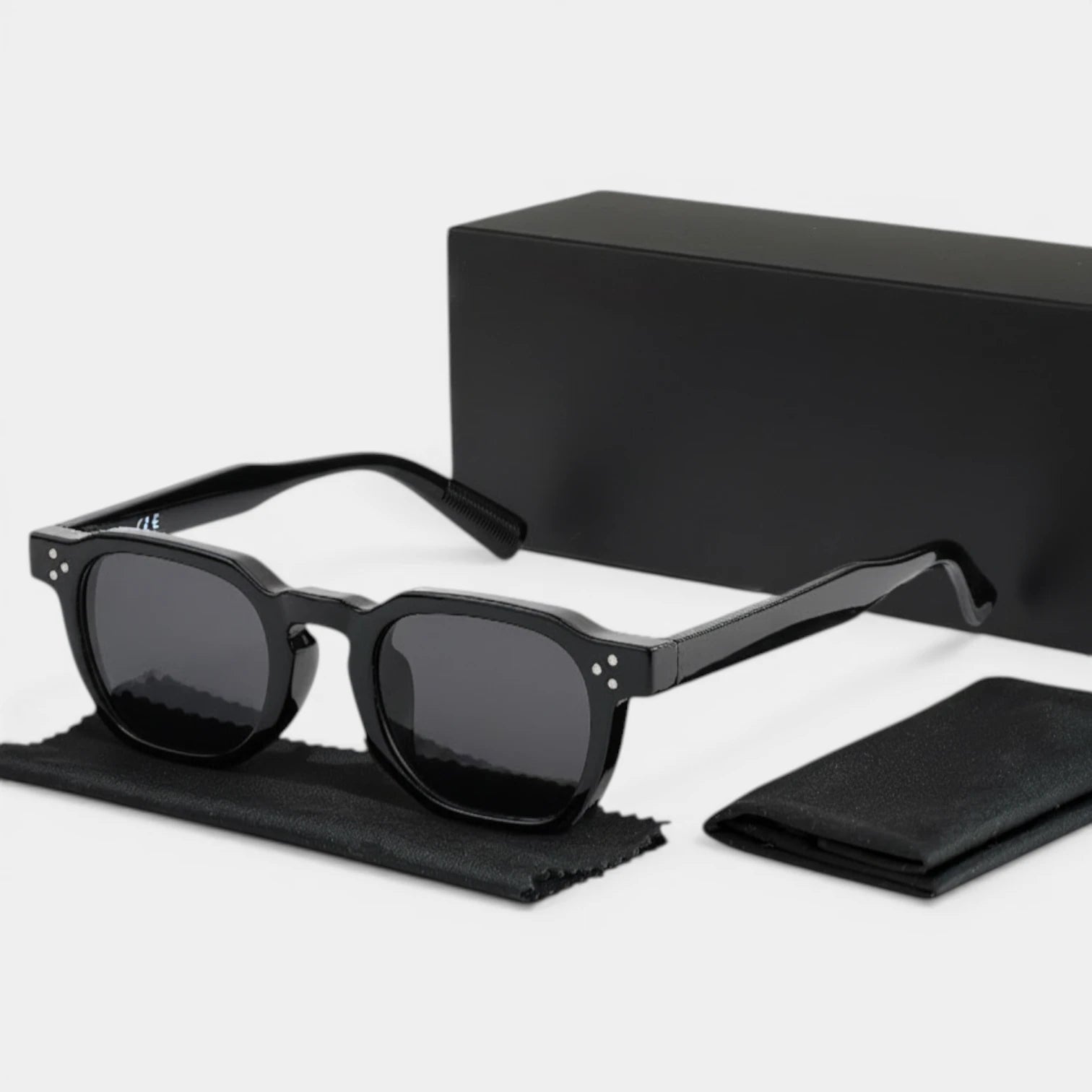 Lunettes Carrées Monture Épaisse Verres Teintés pour Homme