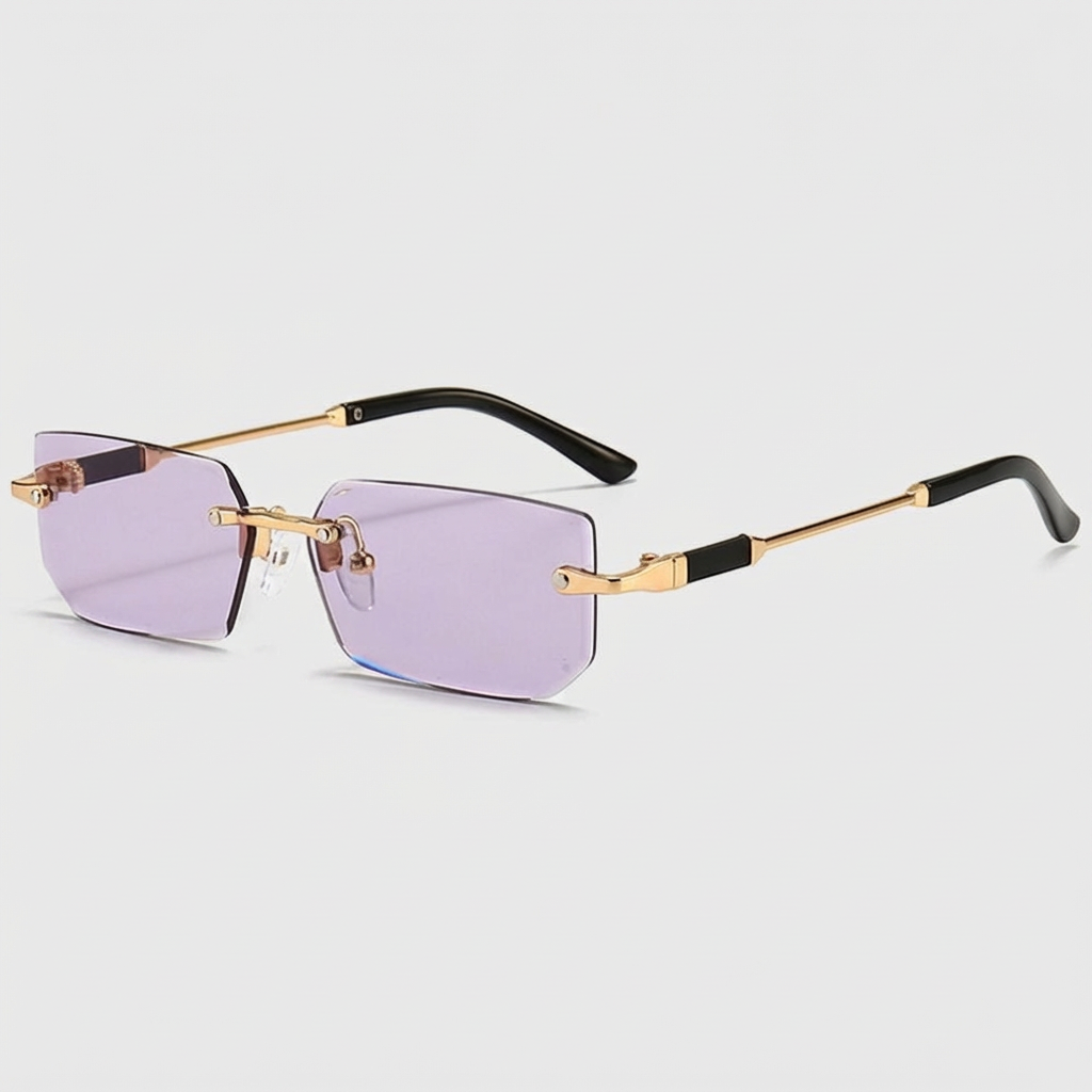 Lunettes Sans Monture Verres Teintés Profil Fin pour Homme